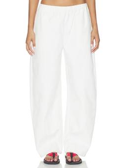 Rue Sophie - Veyra Women's Elastic Waist Wide-Leg Palazzo Pants Off White