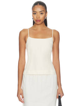 Rue Sophie - Coria Women's Sleeveless Shoulder Straps Top Off White