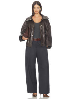 SAMSOE SAMSOE - Saroko Women's Wide-Leg Twill Trousers Black