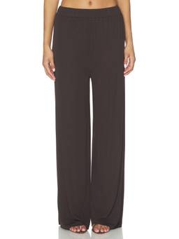 SAMSOE SAMSOE - Saumi Women's Elastic Waist Wide-Leg Palazzo Pants Brown