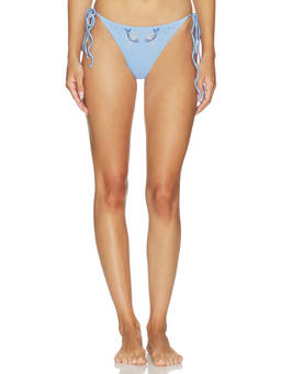 Shani Shemer - Tessa Women's Beaded Side Tie Bikini Bottom Blue