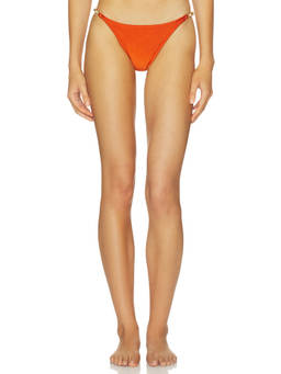 Shani Shemer - Ashton Women's Ruched Pull-On Bikini Bottom Orange