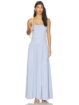 Susana Monaco - Tube Drop Waist Women's Strapless Maxi Dress Blue