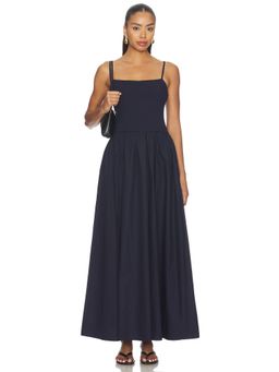Susana Monaco - Poplin String Women's Drop Waist Maxi Dress Navy Blue