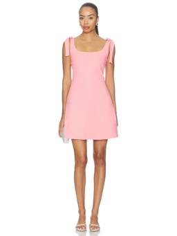 Susana Monaco - Tie Strap Women's Stretch Knit A-Line Mini Dress Pink