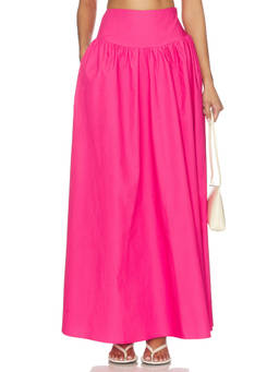 Susana Monaco - Poplin Drop Waist Women's Maxi Skirt Pink