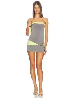 Tiger Mist - Eos Women's Strapless Belted Bodycon Mini Dress Multi-Color