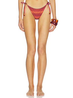 Tiger Mist - Reversible Women's Side Tie Stretch Bikini Bottom Multi-Color
