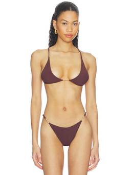 Tropic of C - Chain Universo Women's Unpadded Halter Neck Bralette Olive