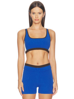 THE UPSIDE - Montage Rory Women's Scoop Neck Knit Sports Bra Blue