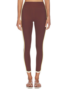 THE UPSIDE - Rhythm 25in Women's Mid-Waist Ribbed Pull-On Leggings Maroon