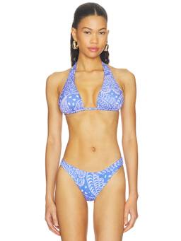 vitamin A - Milana Women's Convertible Halter Tie-Up Bikini Top Blue