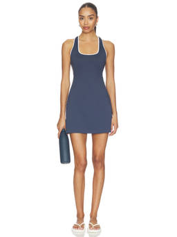 Varley - Ruan Court Women's Pull-On Racer Back Swim Dress Navy Blue
