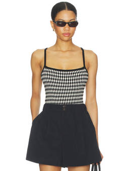 Varley - Jared Knit Women's Sleeveless Square Neck Tank Top Black