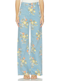 Veronica Beard - Taylor Women's High Rise Wide Leg Jeans Blue