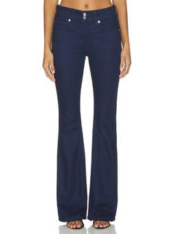 Veronica Beard - Mid Rise Women's Skinny Flare Jeans Indigo