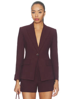 Veronica Beard - Isaac Dickey Women's Tailored Notched Lapel Single-Breasted Blazer Wine