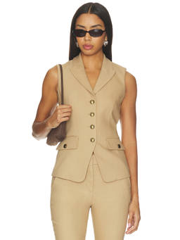 Veronica Beard - Benny Women's Sleeveless Tailored Vest Heritage Khaki