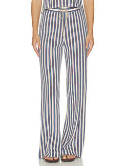 Veronica Beard - Zosia Women's Striped Drawstring Waist Pajamas Multi-Color