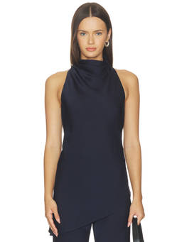 Veronica Beard - Radford Women's Sleeveless Asymmetric Hem Tunic Navy Blue