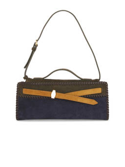 Veronica Beard - Colorblock Suede Handbag Cypress Multi