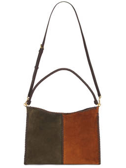 Veronica Beard - Colorblock Suede Handbag Green