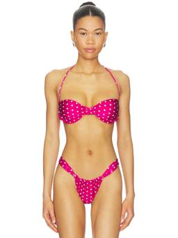 VDM - Polly Women's Underwire Tie-Up Bikini Top Pink