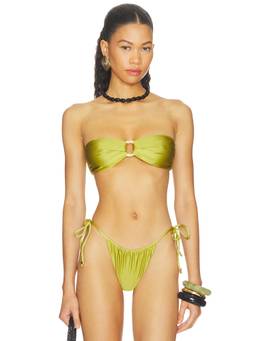VDM - Bailey Pistachio Women's Reversible Unpadded Bandeau Bikini Top Green