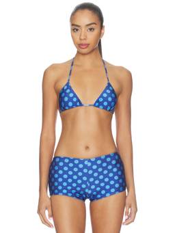 VDM - Blair Women's Reversible Halter Tie-Up Bikini Top Indigo