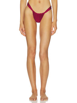 VDM - Livi Women's Reversible Ruched Bikini Bottom Merlot