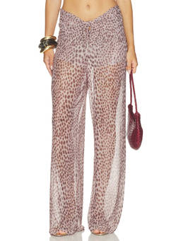 Vix Swimwear - Women'S Sheer Mesh Tie-Up Pareo Pants Multi-Color