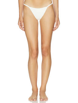 Vix Swimwear - Allegre Women's Crinkle Gold Applique Bikini Bottom White