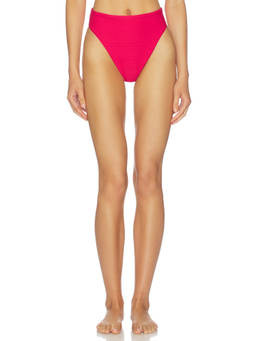 Vix Swimwear - Gigi Women's Ribbed High Waist Bikini Bottom Red