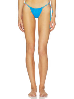 Vix Swimwear - X Rosie Huntington-whiteley Women's Textured Tanga Bikini Bottom Blue