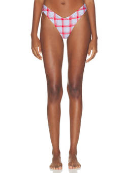WeWoreWhat - Delilah Women's Pull-On High Leg Bikini Bottom Multi-Color