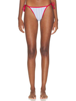WeWoreWhat - Tie Women's Side Tie Bikini Bottom Blue