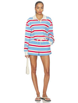 YEAR OF OURS - Striped Cotton Jersey Women's Drawstring Training Shorts Multi-Color