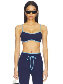 YEAR OF OURS - Monica Women's Adjustable Strap Stretch Bralette Navy Blue