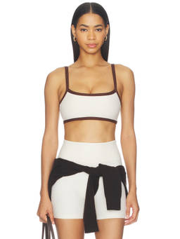 YEAR OF OURS - Perfect Stretch Women's Non-Padded Cotton Bralette Sports Bra Brown