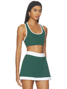 YEAR OF OURS - Court Women's Racerback Stretch Jersey Sports Bra Turf White