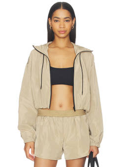 YEAR OF OURS - Field Women's Hooded Zippered Ripstop Light Jacket Sangria