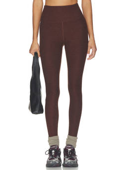 YEAR OF OURS - High Sculpt Women's High-Waist Stretch Leggings Chocolate Brown