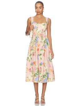 Yumi Kim - Botanical Breeze Women's Floral Sleeveless Corset Maxi Dress Pink