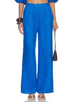 Yumi Kim - Bliss Women's Pleated Wide-Leg Palazzo Pants Blue