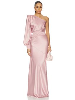 Zhivago - Don't Look Now Women's One Shoulder Satin Gown Pink