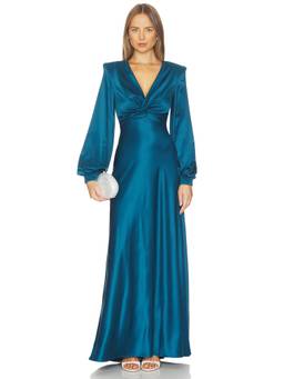 Zhivago - Fading Hour Women's Twist Front Open Back Gown Teal
