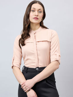 Style Quotient - Women Solid Polyester Regular Fit Formal Shirt