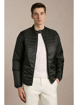 Louis Philippe - Men Casual Black Solid Jacket