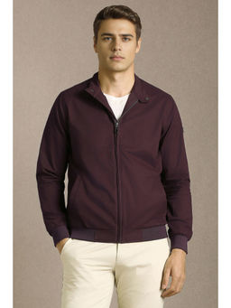 Louis Philippe - Men Casual Maroon Solid Jacket