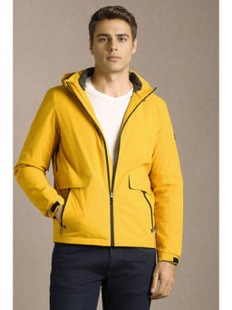 Louis Philippe - Men Casual Yellow Solid Jacket